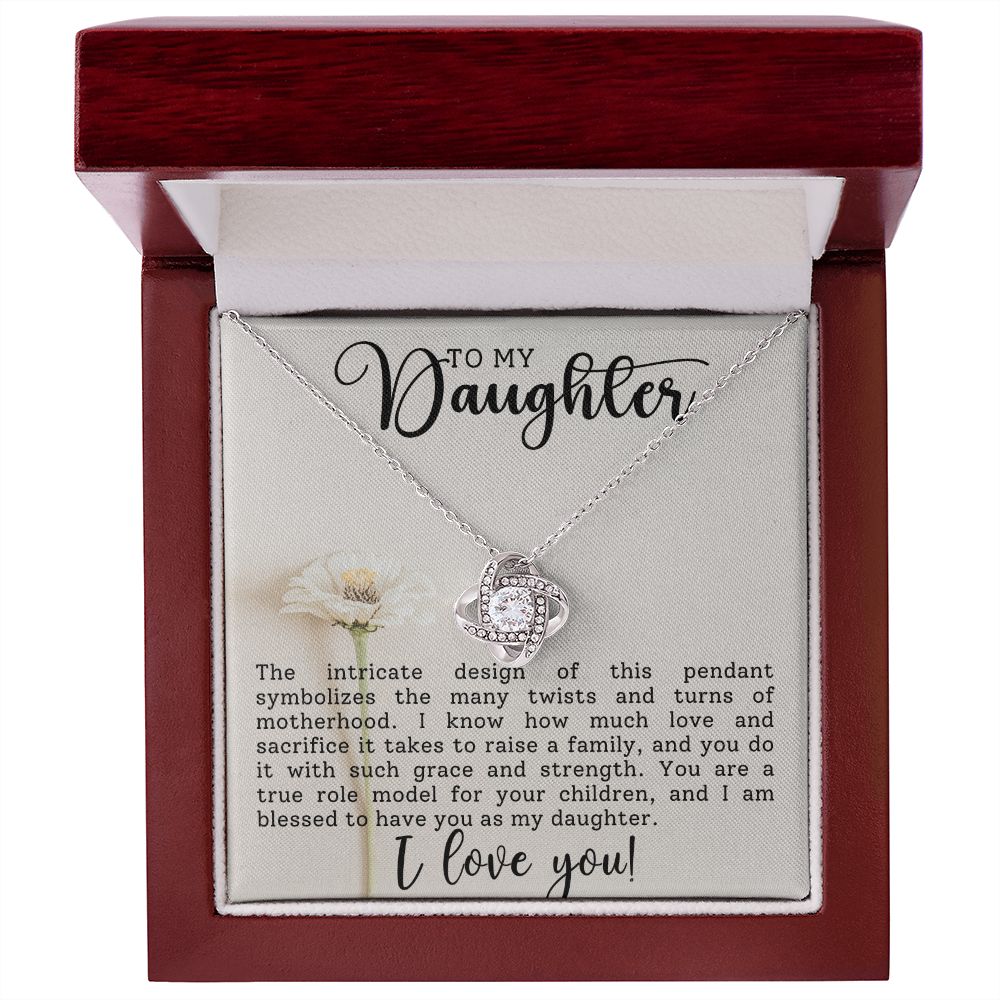 Daughter Motherhood Love Knot Necklace-[Heartfelt Family Gift]