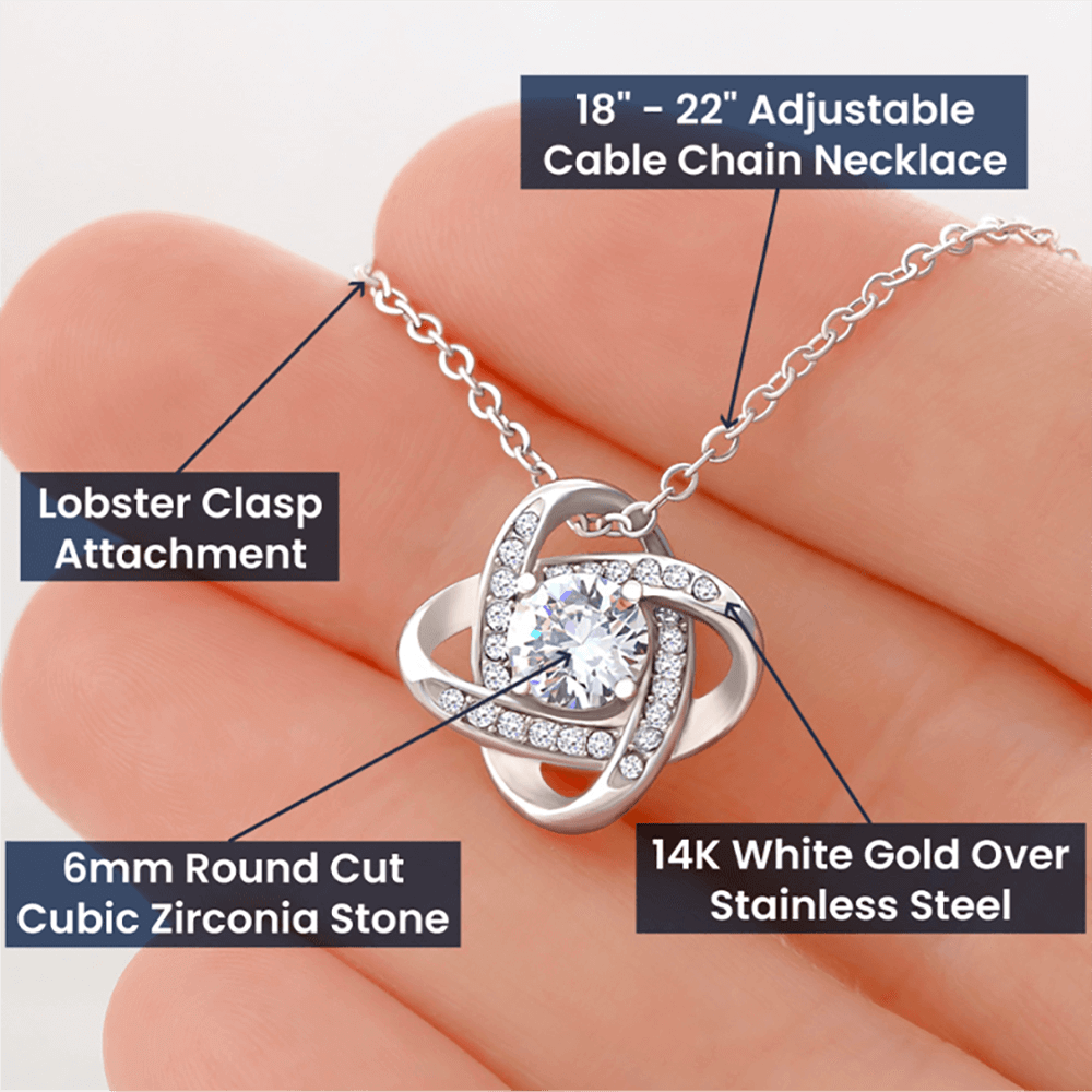 Daughter Motherhood Love Knot Necklace-[Heartfelt Family Gift]
