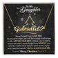 Daughter Never Forget I Love You Christmas Name Necklace with Heart-[Heartfelt Family Gift]