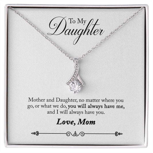 Daughter - No Matter Where You Go Alluring Beauty Necklace-[Heartfelt Family Gift]