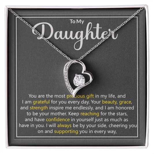 Daughter - Precious Gift - Heart Necklace-[Heartfelt Family Gift]