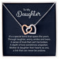 Daughter Special Bond Interlocking Heart Necklace Gift-[Heartfelt Family Gift]