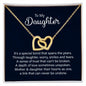 Daughter Special Bond Interlocking Heart Necklace Gift-[Heartfelt Family Gift]