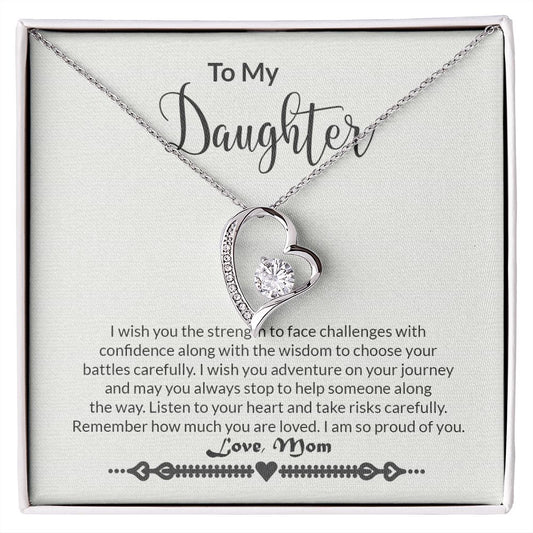 Daughter - Strength - Forever Love Necklace-[Heartfelt Family Gift]