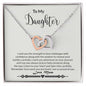 Daughter - Strength - Interlocking Heart Necklace-[Heartfelt Family Gift]