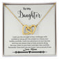 Daughter - Strength - Interlocking Heart Necklace-[Heartfelt Family Gift]