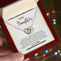 Daughter - Strength - Interlocking Heart Necklace-[Heartfelt Family Gift]
