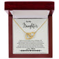 Daughter - Strength - Interlocking Heart Necklace-[Heartfelt Family Gift]