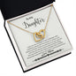 Daughter - Strength - Interlocking Heart Necklace-[Heartfelt Family Gift]
