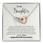 Daughter - Strength - Interlocking Heart Necklace-[Heartfelt Family Gift]