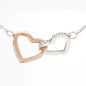 Daughter - Strength - Interlocking Heart Necklace-[Heartfelt Family Gift]