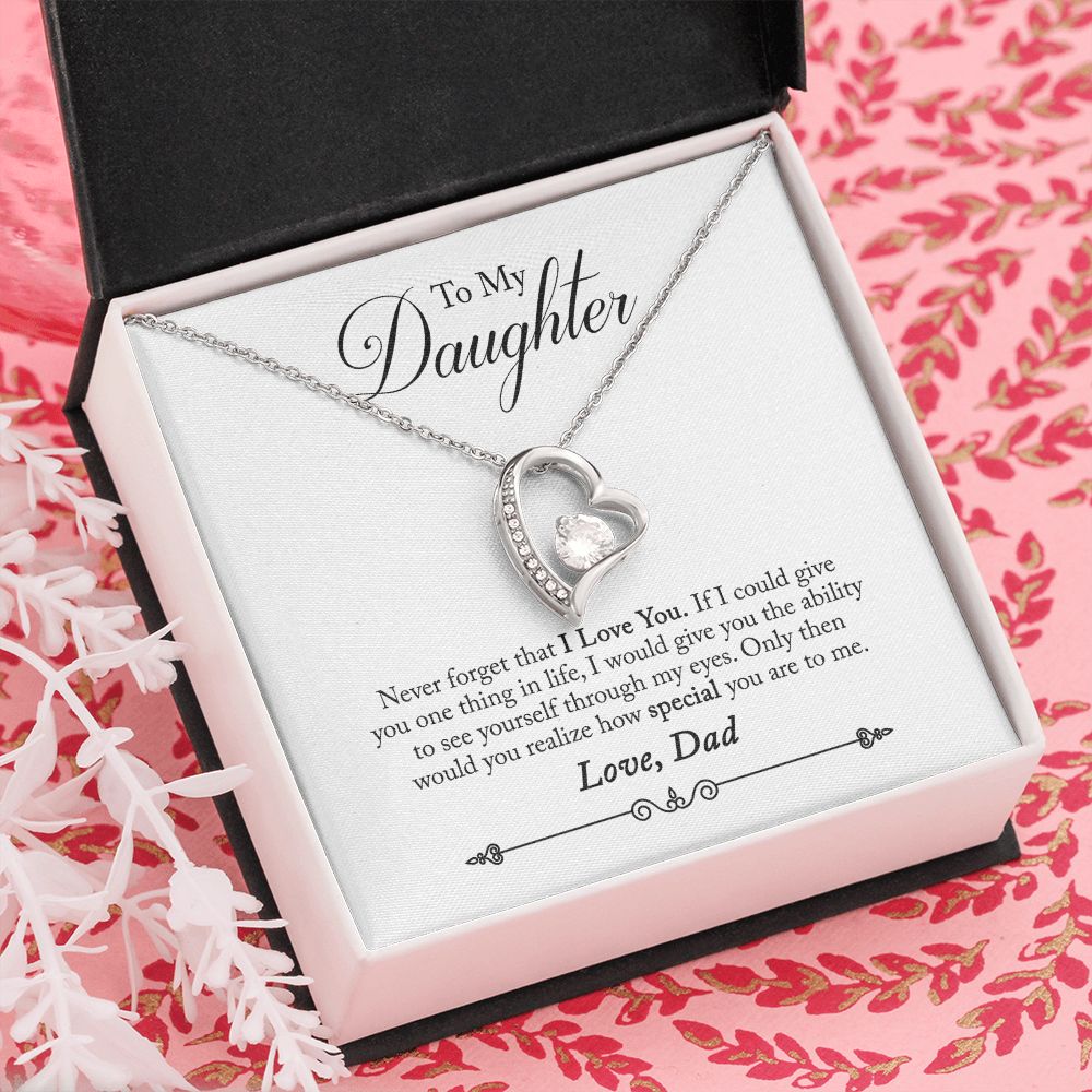 Daughter Through My Eyes Heart Necklace-[Heartfelt Family Gift]