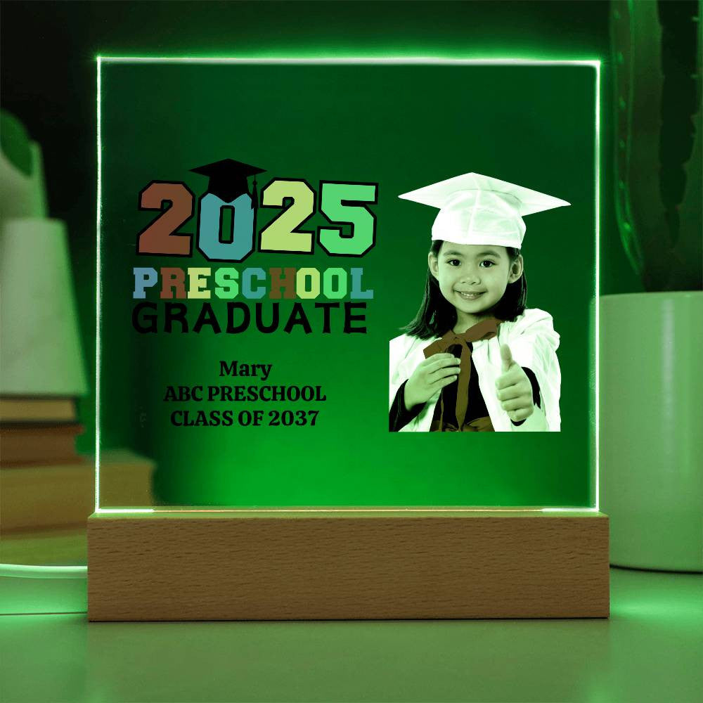 Preschool Graduation Photo LED Plaque-[Heartfelt Family Gift]