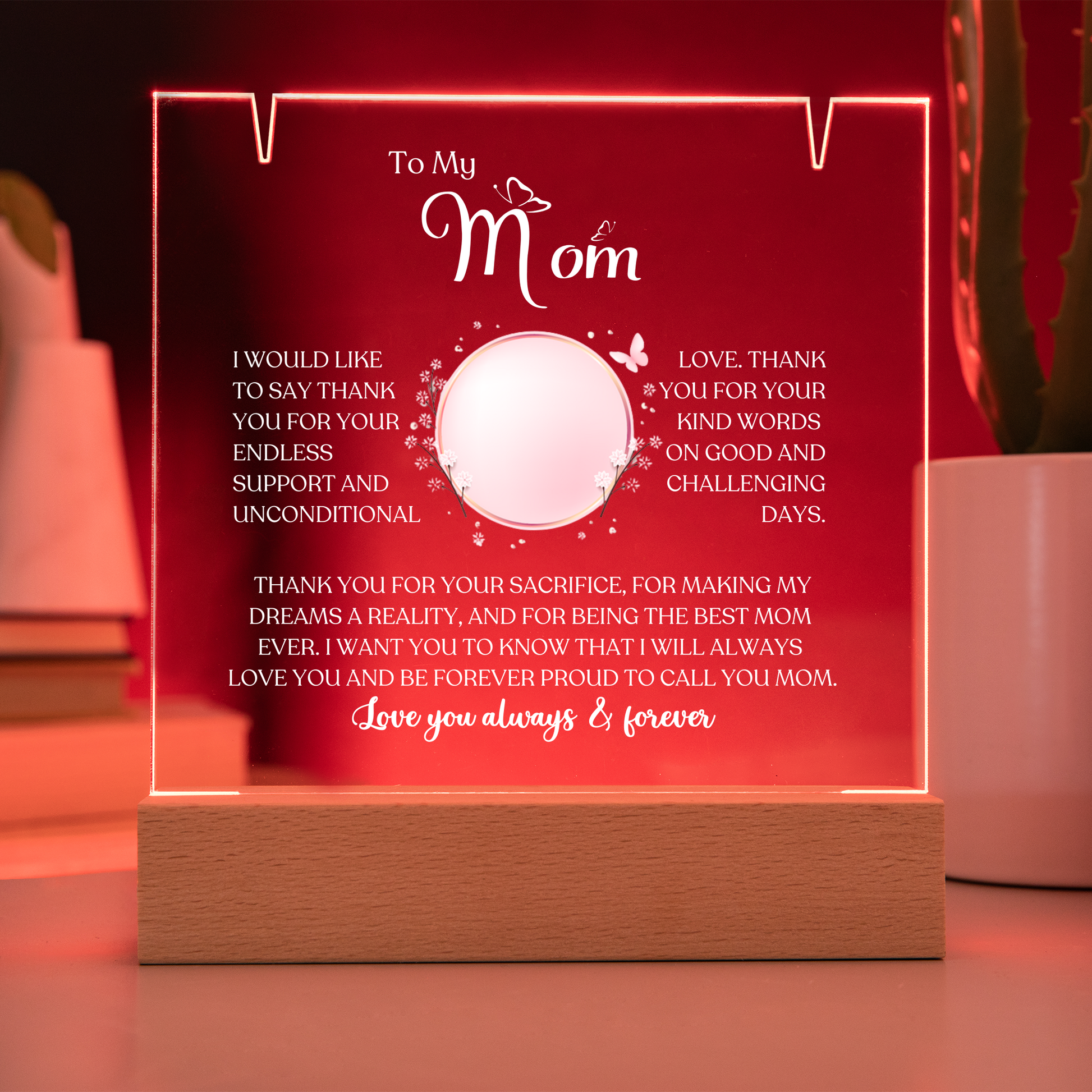 Mom Lighted Jewelry Holder with Necklace Gift Set-[Heartfelt Family Gift]
