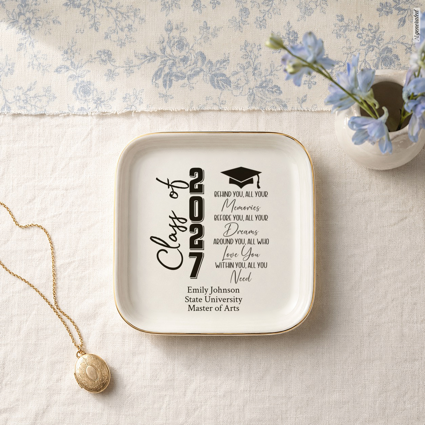 Class of 2026 2027 Jewelry Dish Graduation Gift
