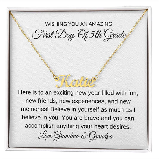 1st Day of School Necklace Gift-[Heartfelt Family Gift]