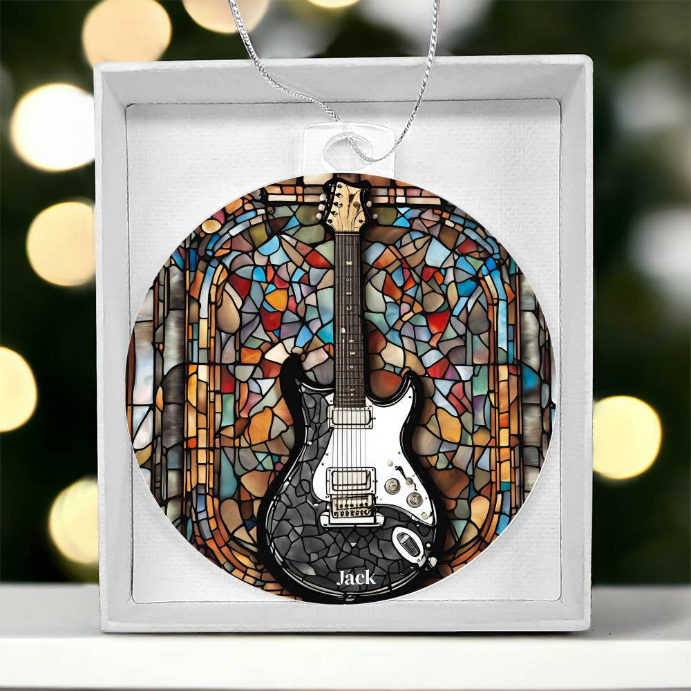 Guitar Acrylic Christmas Ornament-[Heartfelt Family Gift]