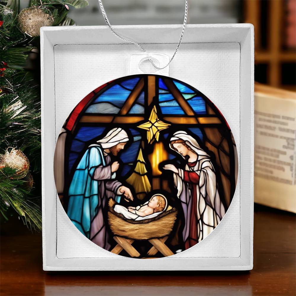 Baby Jesus Nativity Acrylic Ornament Plaque