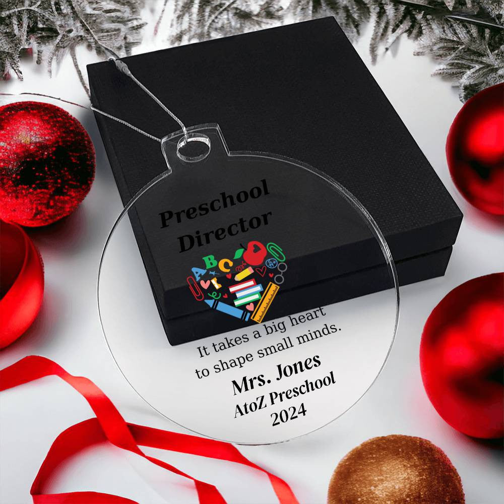Preschool Director Christmas Ornament-[Heartfelt Family Gift]