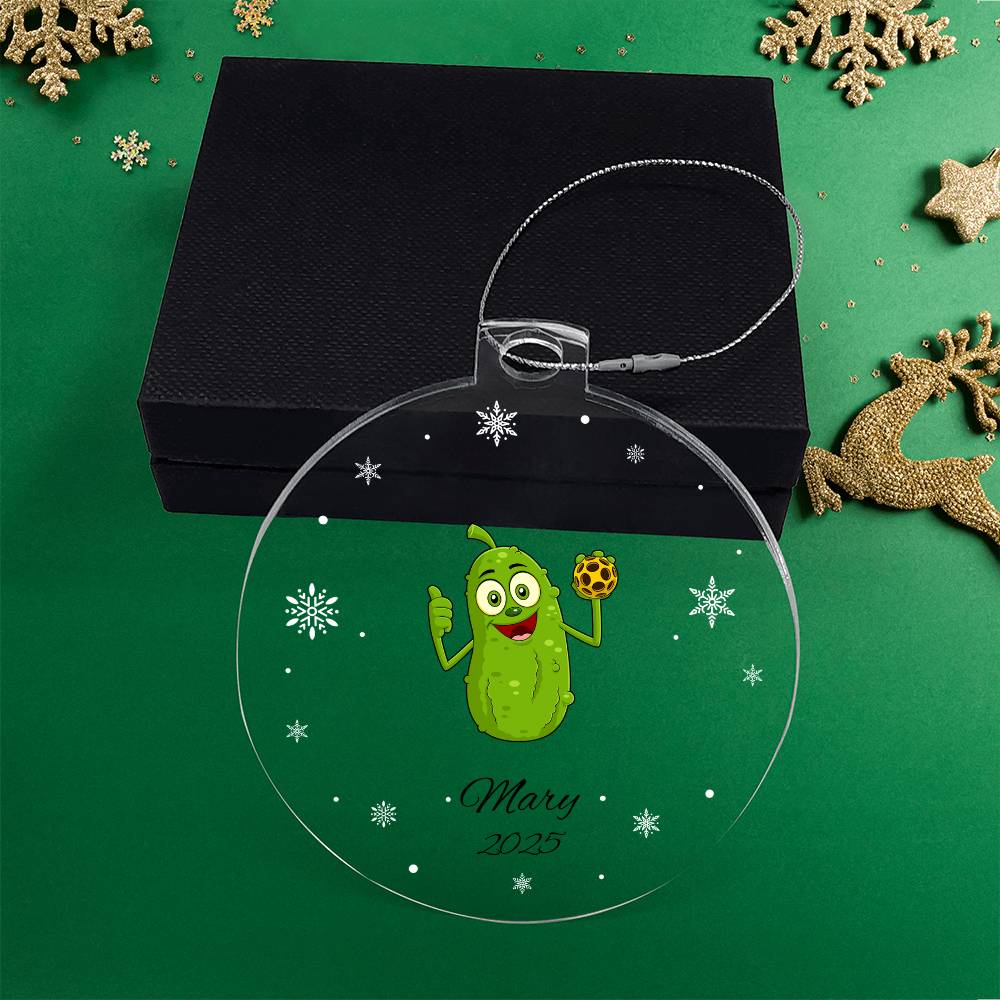 Pickleball Player Christmas Ornament