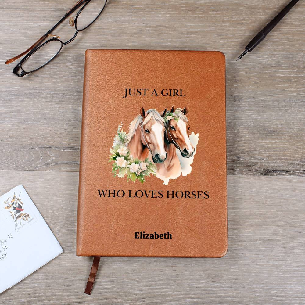 Just a Girl Who Loves Horses Personalized Journal-[Heartfelt Family Gift]