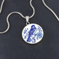 Blue Bird China Pattern Pendant Necklace-[Heartfelt Family Gift]