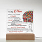 To My Mom LED Acrylic Heart Plaque