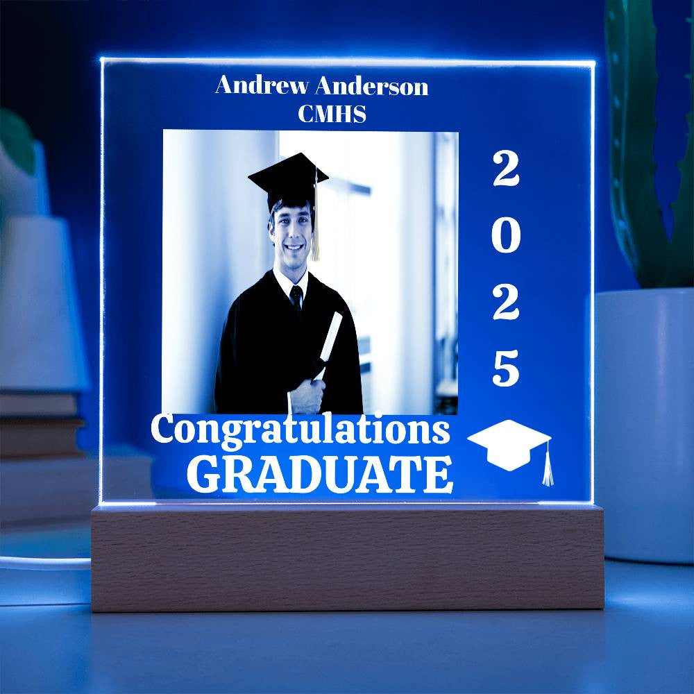 Graduation LED Plaque Class of 2025 School Colors-[Heartfelt Family Gift]
