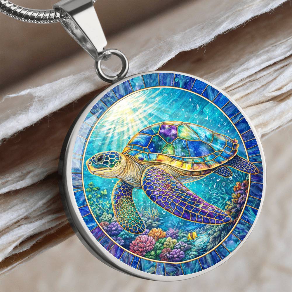 Sea Turtle Necklace, Ocean Life Jewelry, Engraved Sea Turtle Pendant, Turtle Lover Gift, Nature Inspired Keychain, Marine Life Bracelet