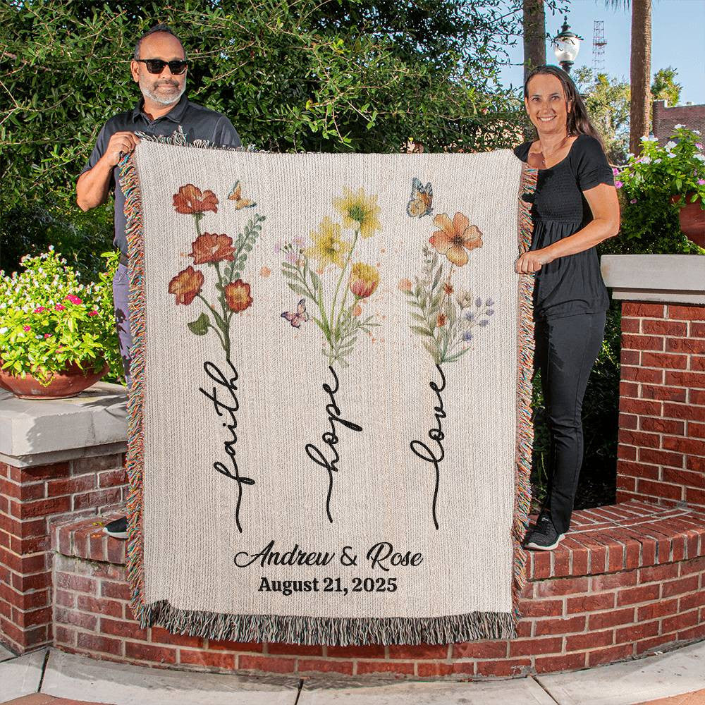 Wedding Anniversary Woven Blanket-[Heartfelt Family Gift]