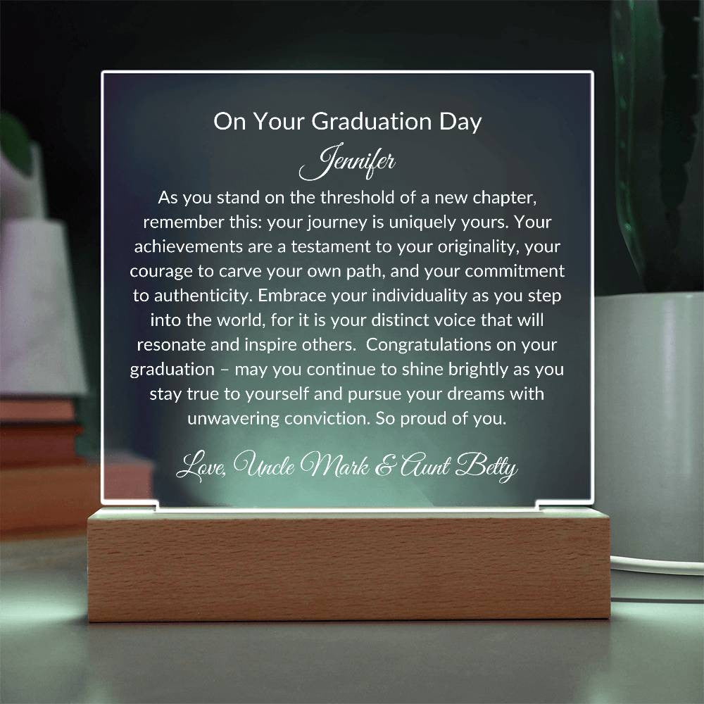 Graduation Acrylic Plaque-[Heartfelt Family Gift]