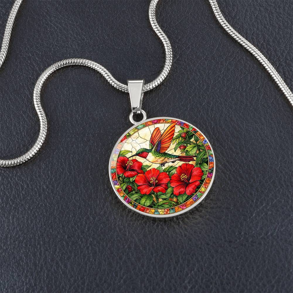Hummingbird Necklace, Personalized Engraved Jewelry