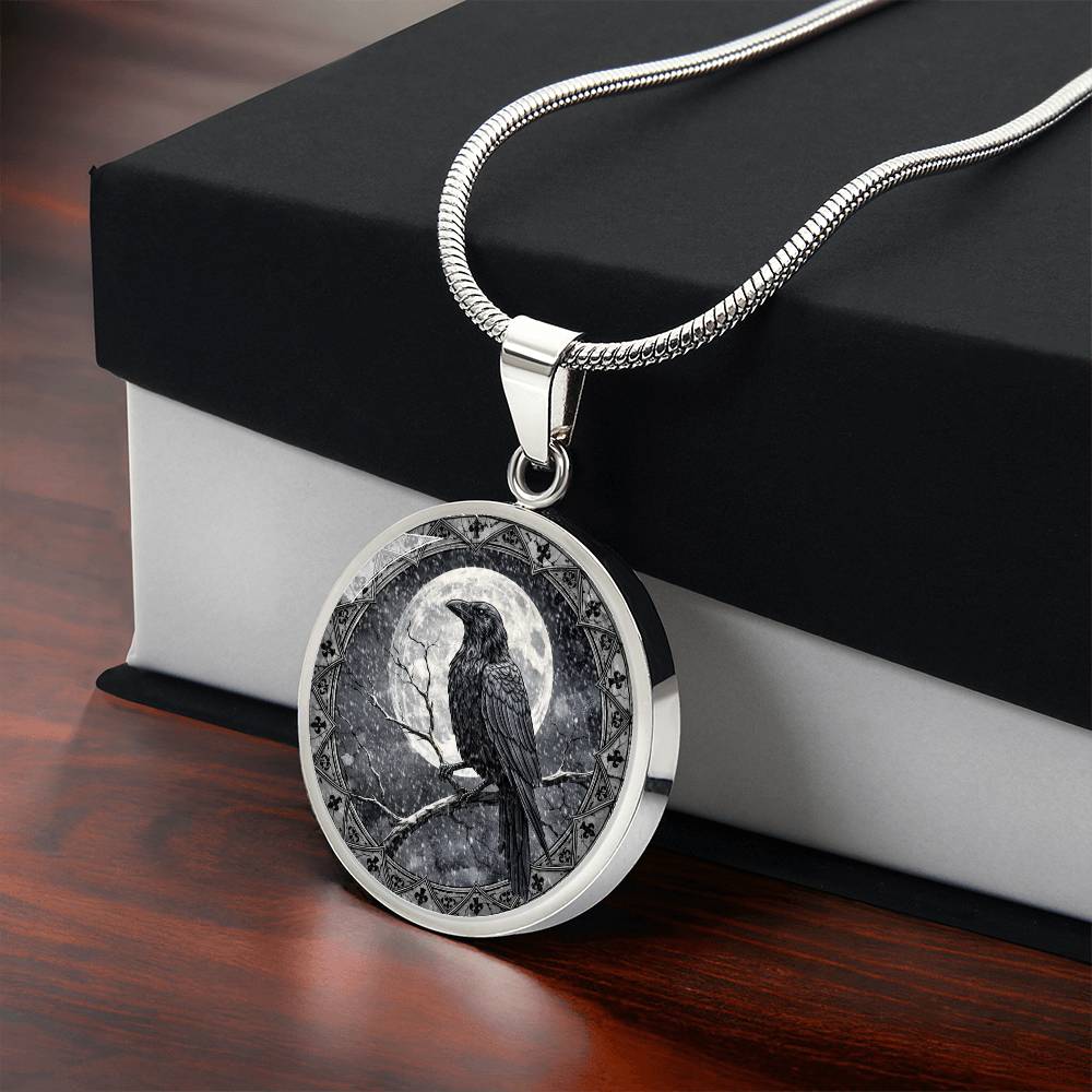 Black Crow Necklace, Personalized Engraved Jewelry, Raven Keychain, Gothic Gift, Unique Pendant, Spiritual Keepsake, Customizable
