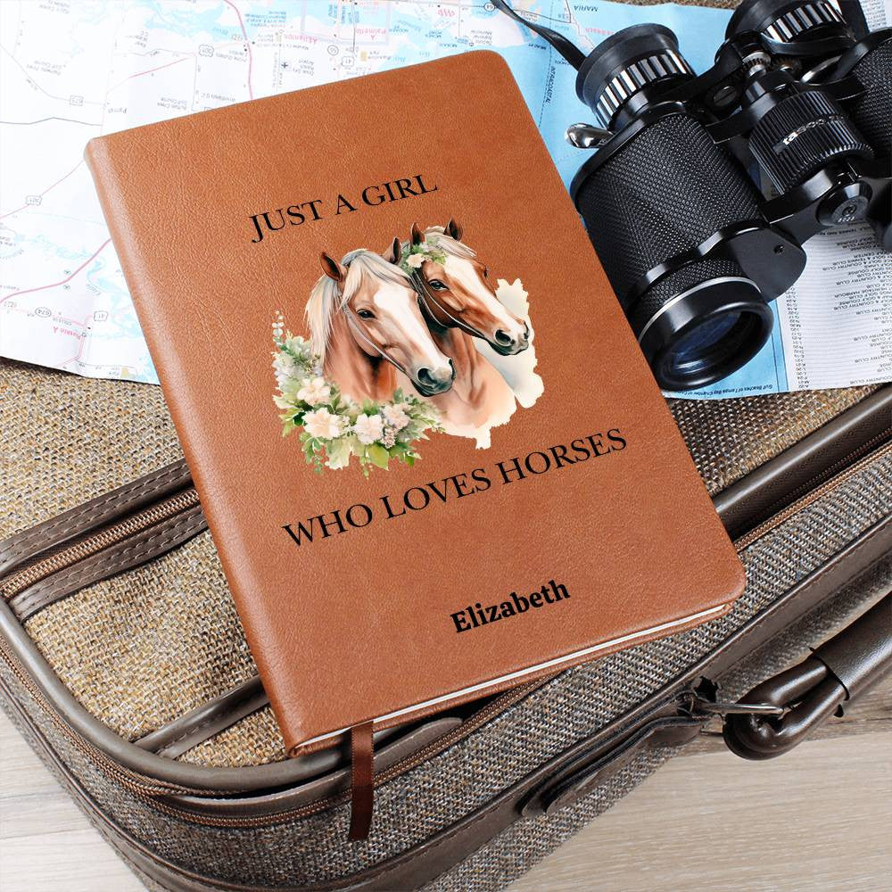 Just a Girl Who Loves Horses Personalized Journal-[Heartfelt Family Gift]
