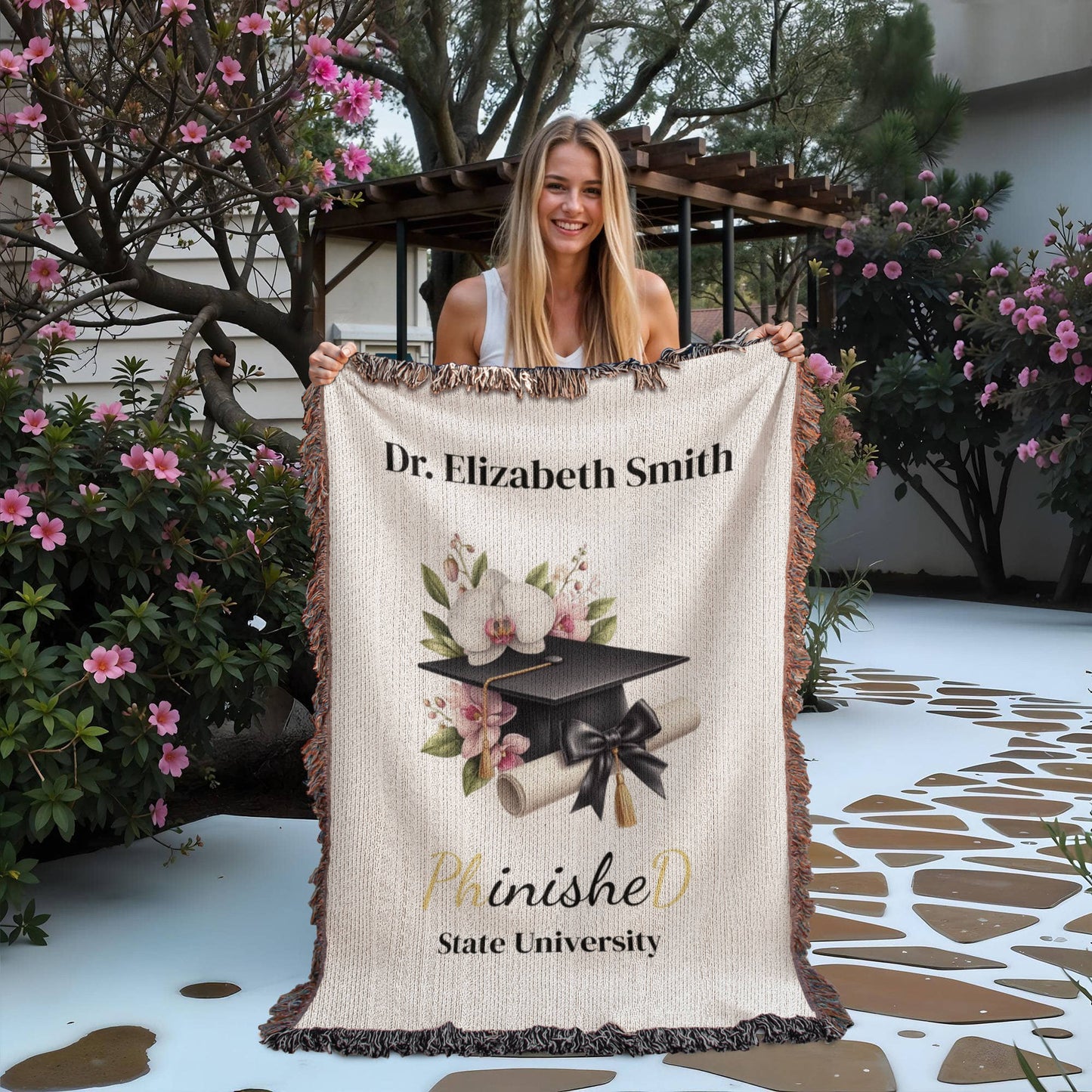 PHD Graduation Gift Blanket for Doctorate Degree