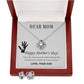 Dear Mom Happy Mother’s Day Love Knot Necklace And Earring Set-[Heartfelt Family Gift]