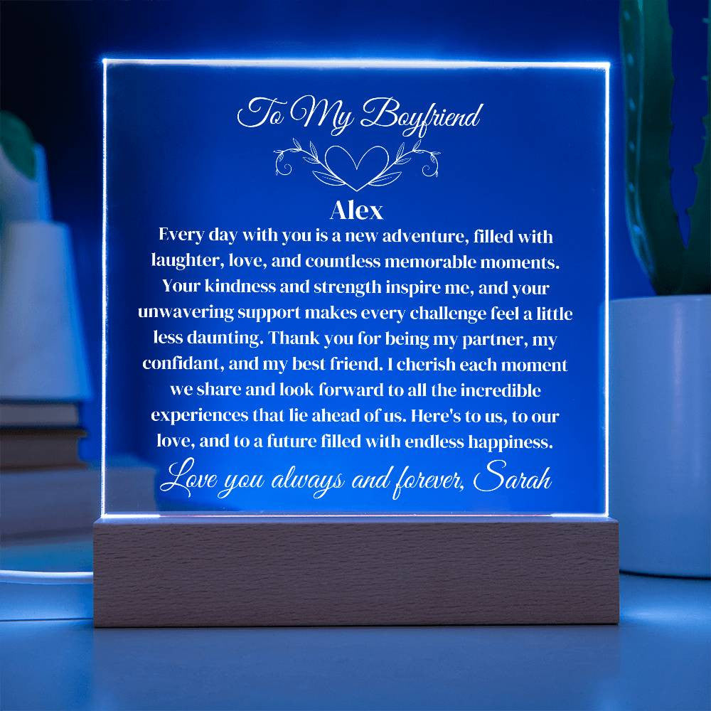To My Boyfriend Plaque-[Heartfelt Family Gift]
