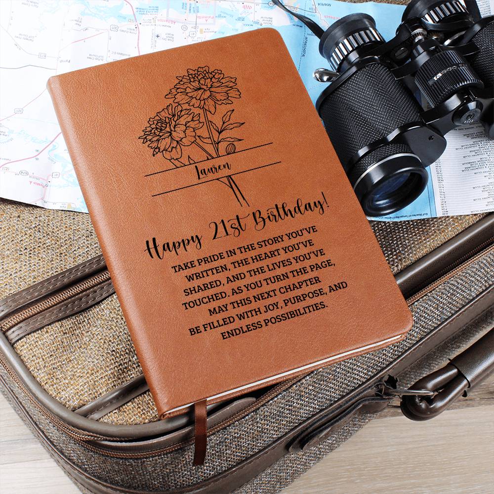 21st Birthday Birth Flower Journal