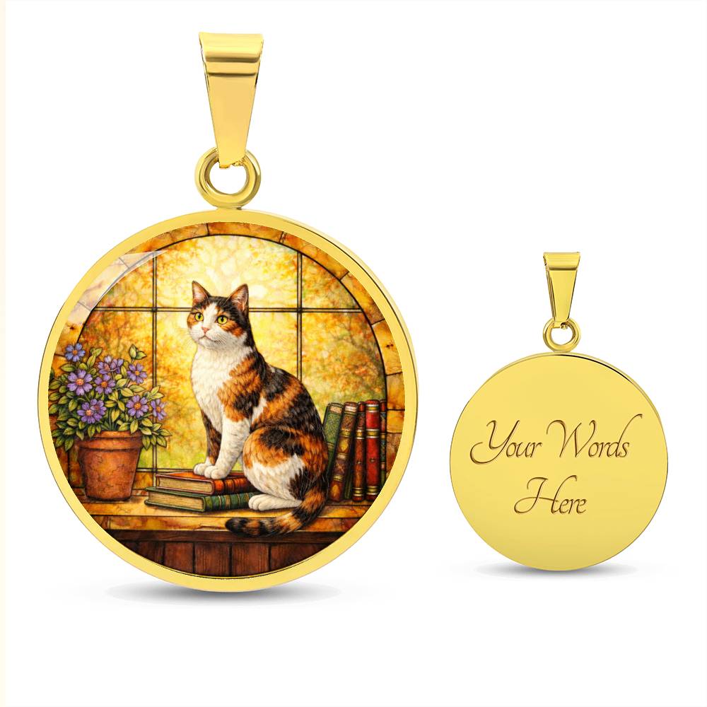 Cat Necklace with Engraved Pendant, Personalized Pet Jewelry, Unique Cat Lover Gift, Custom Photo Necklace, Keepsake with Optional Engraving