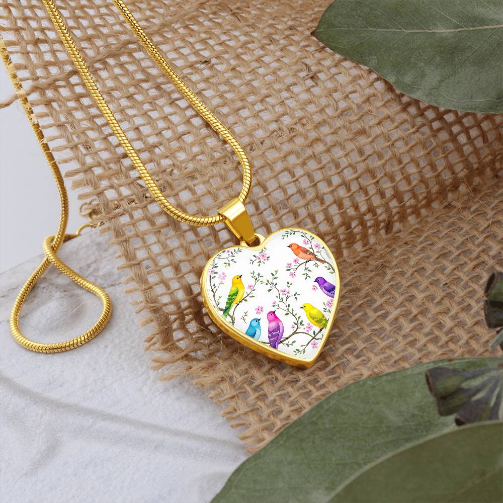 Bird  Necklace with Engraving