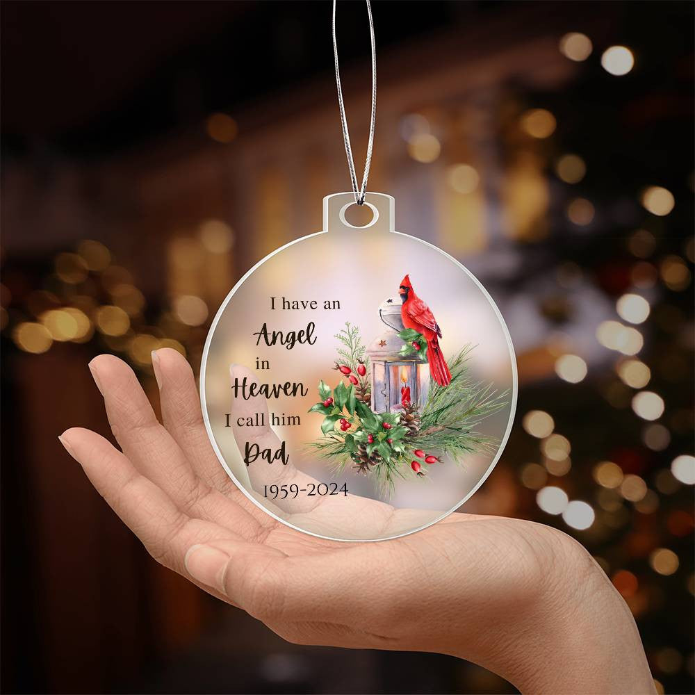 Dad Angel Ornament-[Heartfelt Family Gift]