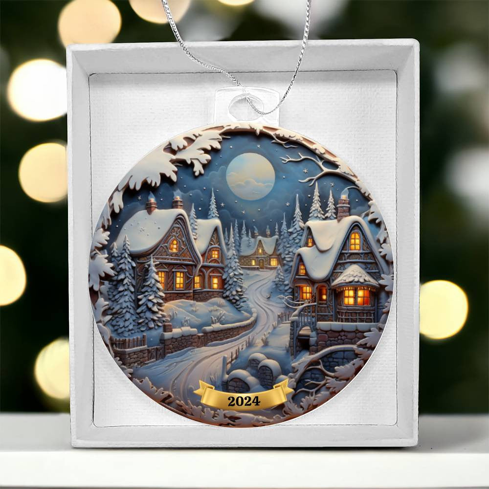 Winter Christmas Tree Ornament-[Heartfelt Family Gift]