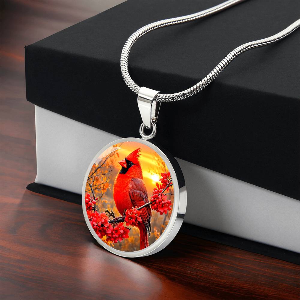 Cardinal Bird Personalized Necklace