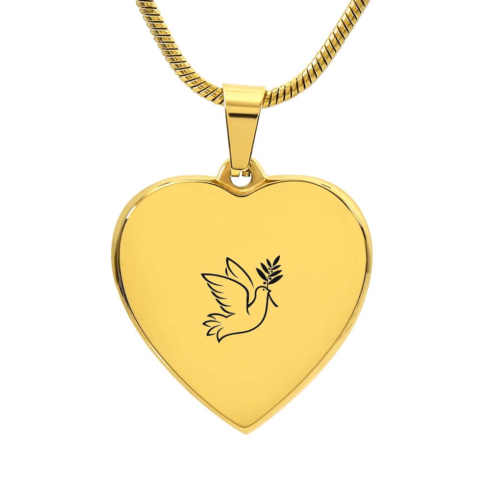 Dove Engraved Memorial Necklace-[Heartfelt Family Gift]