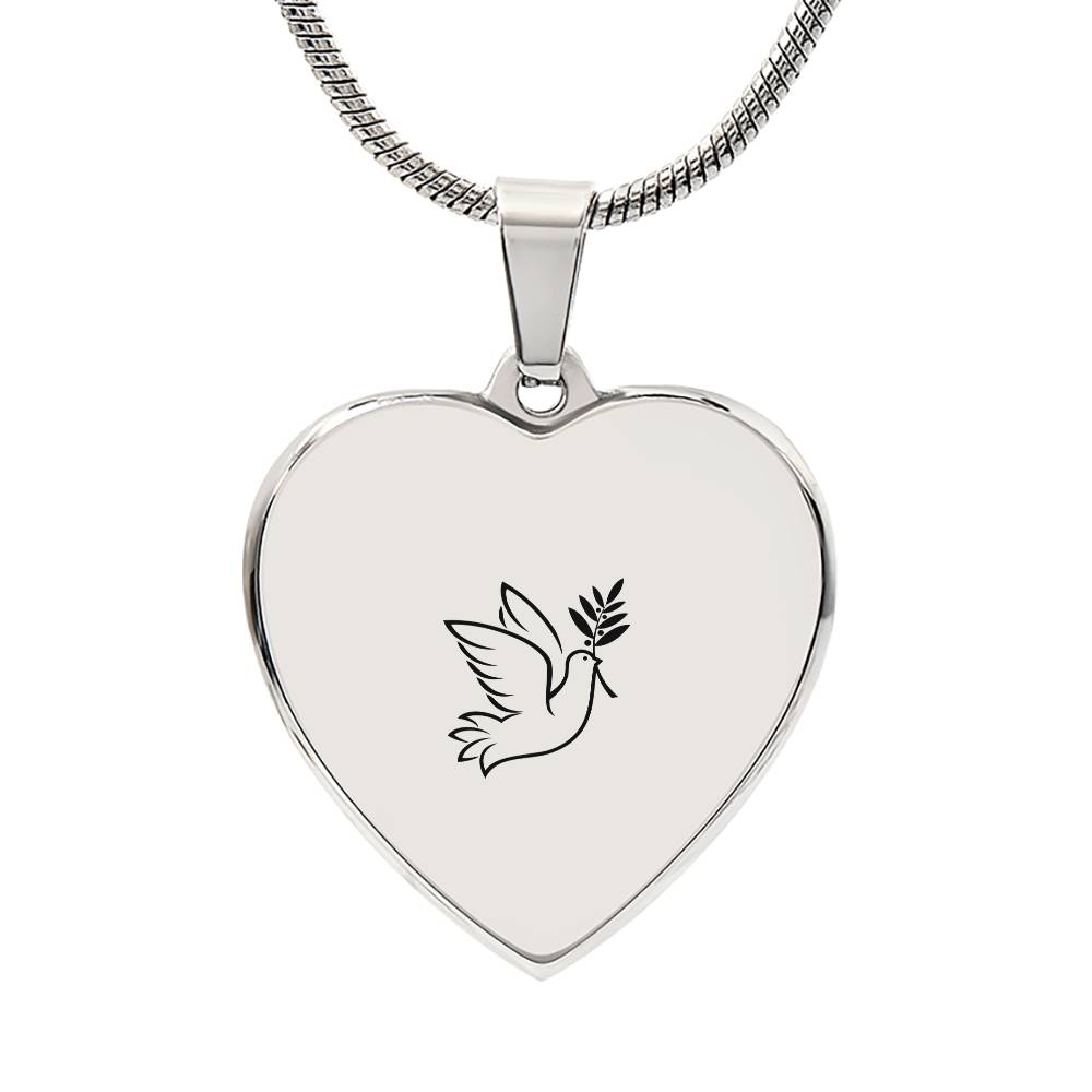 Dove Engraved Memorial Necklace-[Heartfelt Family Gift]