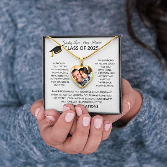 Class of 2025 Graduation Memorial Angel Wing Charm Necklace-[Heartfelt Family Gift]