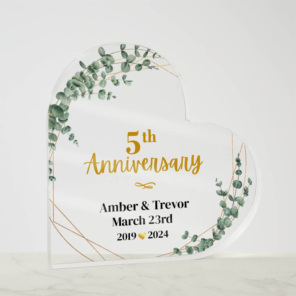 5th Wedding Anniversary Plaque-[Heartfelt Family Gift]