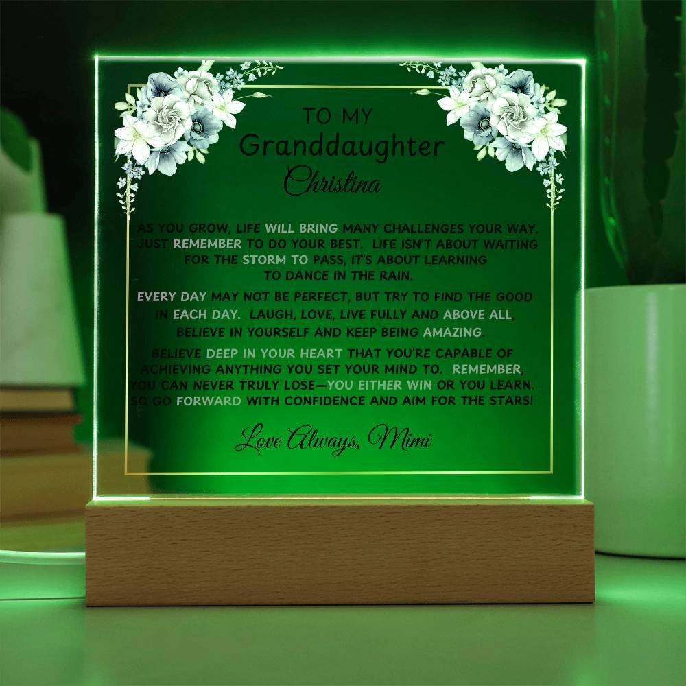 To My Granddaughter Plaque Gift-[Heartfelt Family Gift]