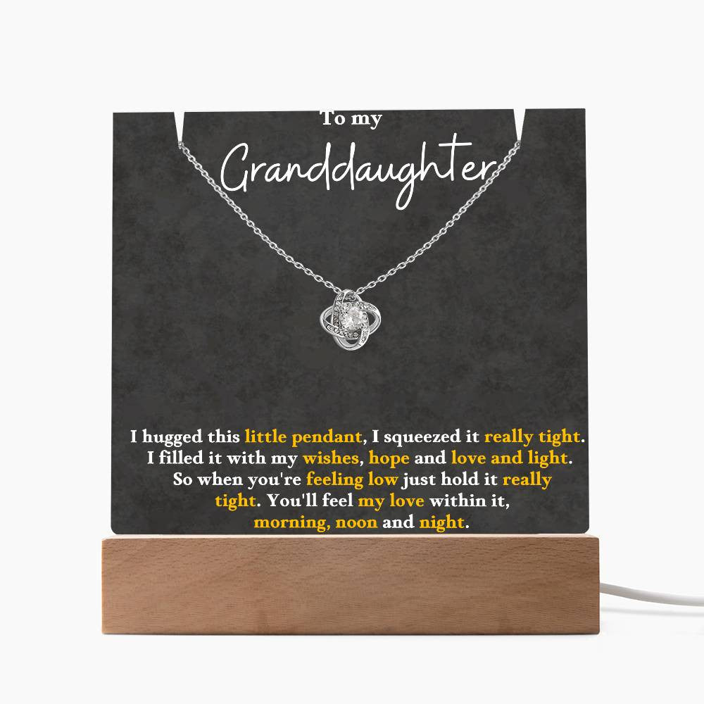 Granddaughter Acrylic Love Knot Necklace Gift Set-[Heartfelt Family Gift]