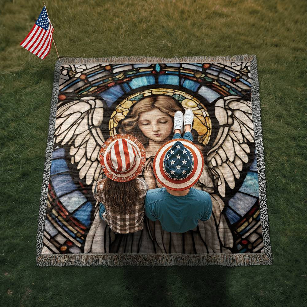 Heirloom Artwork Woven Blanket (Portrait)-[Heartfelt Family Gift]